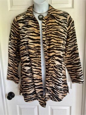 CHICO’S..animal print blouse